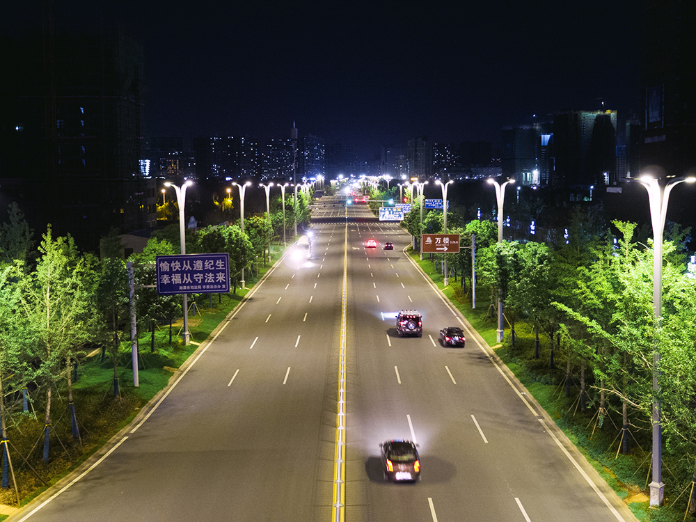 湘潭市莲城大道项目夜景